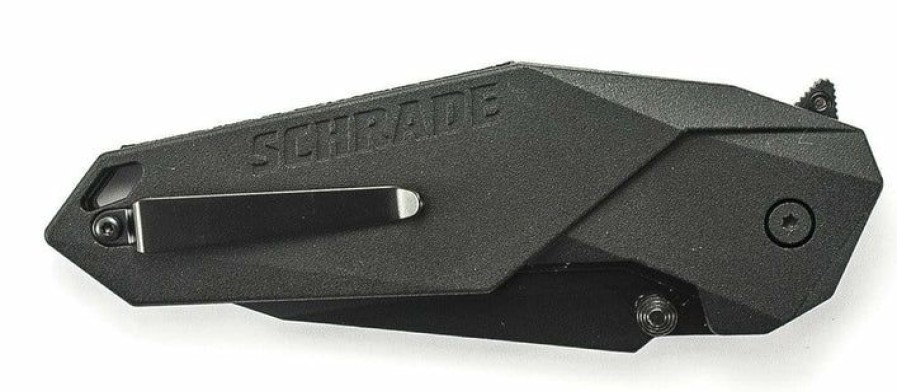 Blade * | Affordable Price Schrade Scha5Bs M.A.G.I.C. Assisted Opening Liner Lock Folding Knife Partially Serrated Black Blade