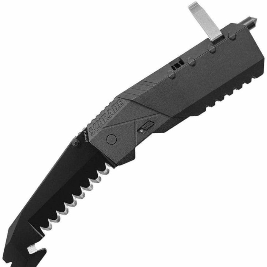 Pocket Knives * | Reasonable Price Schrade Scha911B Professionals M.A.G.I.C. Assisted Opening Liner Lock Folding Knife W/ Serrated Rescue Blade