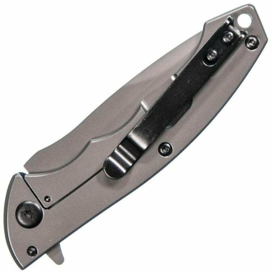 Blade * | Affordable Price Schrade Sch701 Flipper, 2.7 Gray Blade, Carbon Fiber Handle 1084281