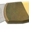 Blade * | Affordable Price Schrade Bear Paw Yellow Single Blade Foolding Knife W/ Wolf Scene