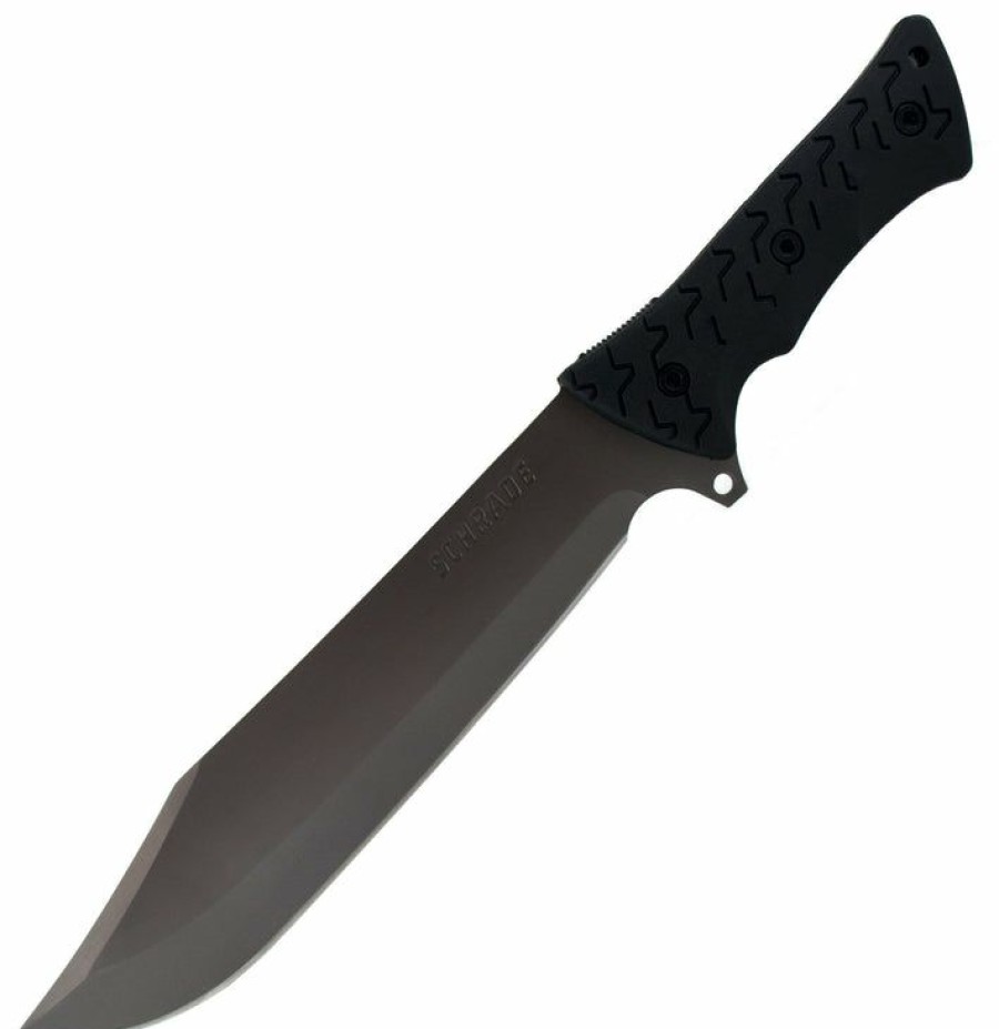 Pocket Knives * | Suitable Price Schrade Schf45 Leroy Bowie, 6.14 Full Tang Fixed Blade, Tpe Handle