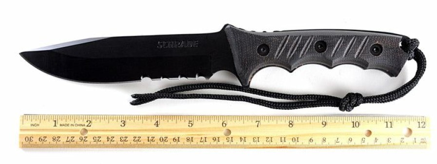 Pocket Knives * | Suitable Price Schrade Schf3 Extreme Survival Fixed Blade Knife With Micarta Handle & Comboedge Blade