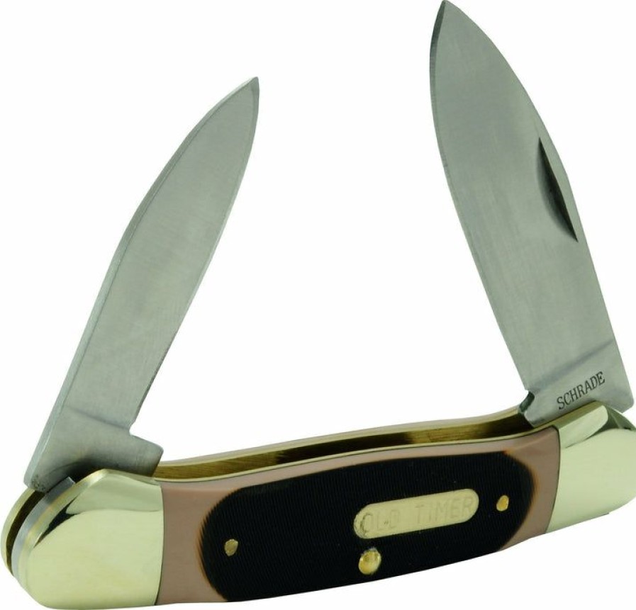 Pocket Knives * | Moderate Price Schrade Old Timer 11Ot Large Canoe 2-Blade Pocket Knife