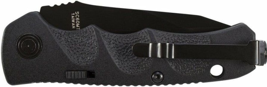 Blade * | Affordable Price Schrade Sc60Mbt Mini Lock Folding Knife W/ Plain Tanto Blade & Aluminum Handle