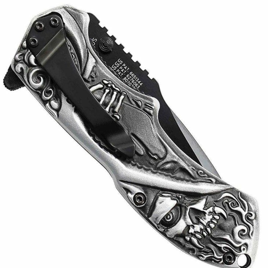 Blade * | Affordable Price Schrade Boneyard Series Reaper, 3.3 Magic Blade, Aluminum Handle Scha14B-Disco