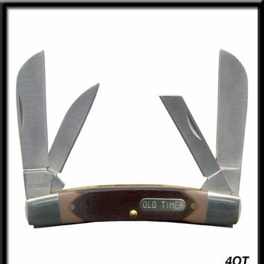 Pocket Knives * | Affordable Price Schrade Old Timer 4Ot Big Man 4 Blade 3.5 In. Closed Pocket Knife