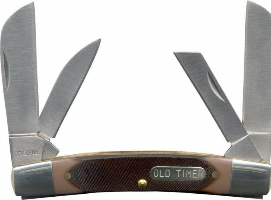 Pocket Knives * | Affordable Price Schrade Old Timer 4Ot Big Man 4 Blade 3.5 In. Closed Pocket Knife